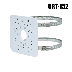 【レターパックプラス可】ポールマウントブラケット ポール用取付金具 (90～115mm ステンバンド二本付) 【ORT-152】