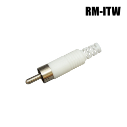 RCA（オス）白 [RoHS対策済] 【RM-ITW】 【メール便可】