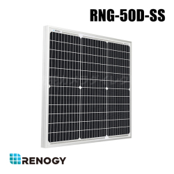 【RNG-50D-SS】レノジー RENOGY ソーラーパネル 50W 単結晶 12V MC4コネクタータイプ 高変換効率 太陽光パネル 新モデル （返品不可・代引不可）