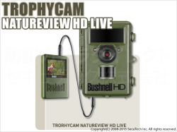 【トロフィーカムネイチャービューHDライブ】　乾電池対応　屋外センサー暗視カメラ SDカード自動録画