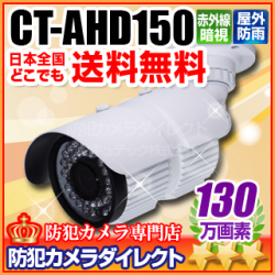 【CT-AHD150】130万画素　赤外線暗視 防雨VF AHDカメラ（f=2.8～12mm）