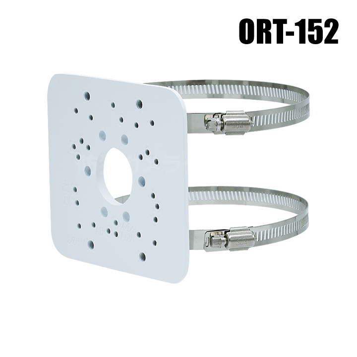 【レターパックプラス可】ポールマウントブラケット ポール用取付金具 (90～115mm ステンバンド二本付) 【ORT-152】