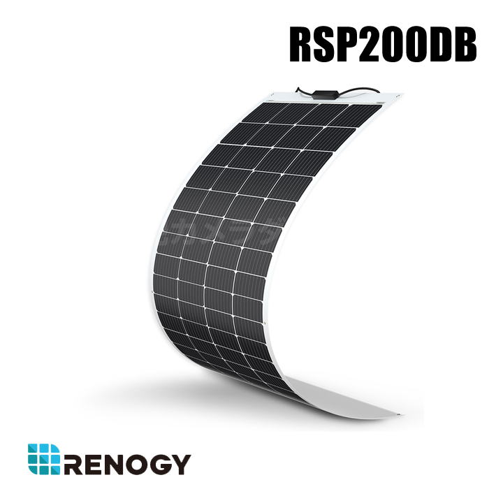 【RSP200DB】レノジー RENOGY フレキシブル ソーラーパネル 200W 単結晶 12V MC4コネクタータイプ 省エネ 持ち運びに便利 （返品不可・代引不可）