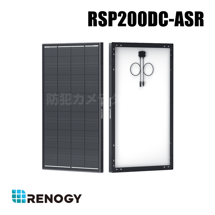 【RSP200DC-ASR】レノジー RENOGY 200W ShadowFluxシリーズ 影に強い N型 高効率ソーラーパネル（返品不可・代引不可）