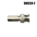 BNCコネクタ 差込式ツイストオンタイプ [RG59/U]【BNC59-F】 【メール便可】