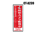 【CT-A239】超大判多言語対応・防犯ステッカー（防犯カメラ監視中［縦型：赤］）