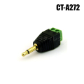 【メール便可】【CT-A272】φ3.5mm　モノラルミニプラグ　ハンダ不要端子台変換