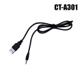 【メール便可】【CT-A301】AUX変換ケーブル 75cm USB ⇔ 2.5mm ステレオ超ミニプラグ　四極オス ミニミニプラグ