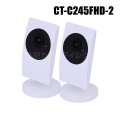 【CT-C245FHD-2】スマホで相互通話・フルHD・超広角130°撮影ネットワークカメラ 2台セット