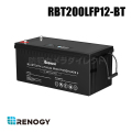 【RBT200LFP12-BT】レノジー RENOGY リン酸鉄リチウムイオンバッテリー 12V 200Ah 2560Wh 大容量 Bluetoothモジュール内蔵 （返品不可・代引不可）