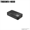 【THDSW51-4K60】4K HDR対応 5入力1出力HDMI切替器（代引不可・返品不可）