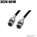 【3C2V-001M】同軸ケーブル（3C-2V・BNC端子・75Ω）AHD/HD-TVI/CVBS対応［受注生産］
