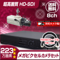 防犯カメラセット・監視カメラセット【セット782-FHDU】 HD-SDI フルHD画質 SDIボックスカメラ1台と8chハイブリッドレコーダー