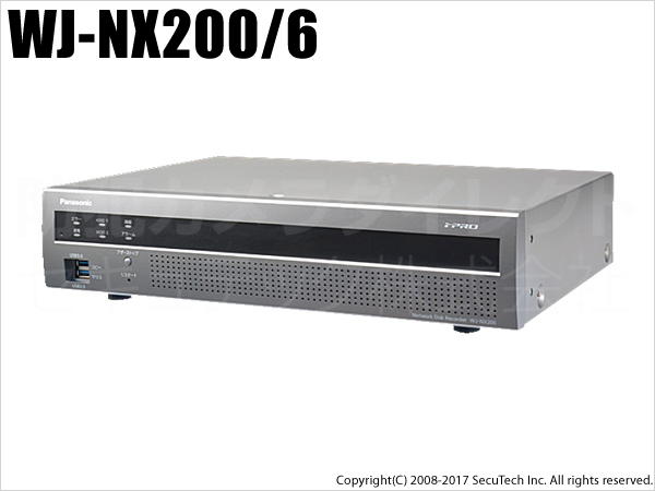 【WJ-NX200/6】Panasonic i-proエクストリーム NWディスクレコーダー（6TB) （代引不可・返品不可）