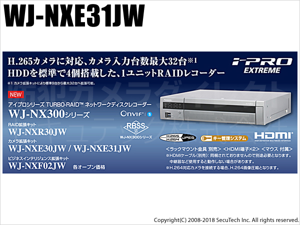 【WJ-NXE31JW】Panasonic カメラ拡張キット（32ch用）（代引不可・返品不可）
