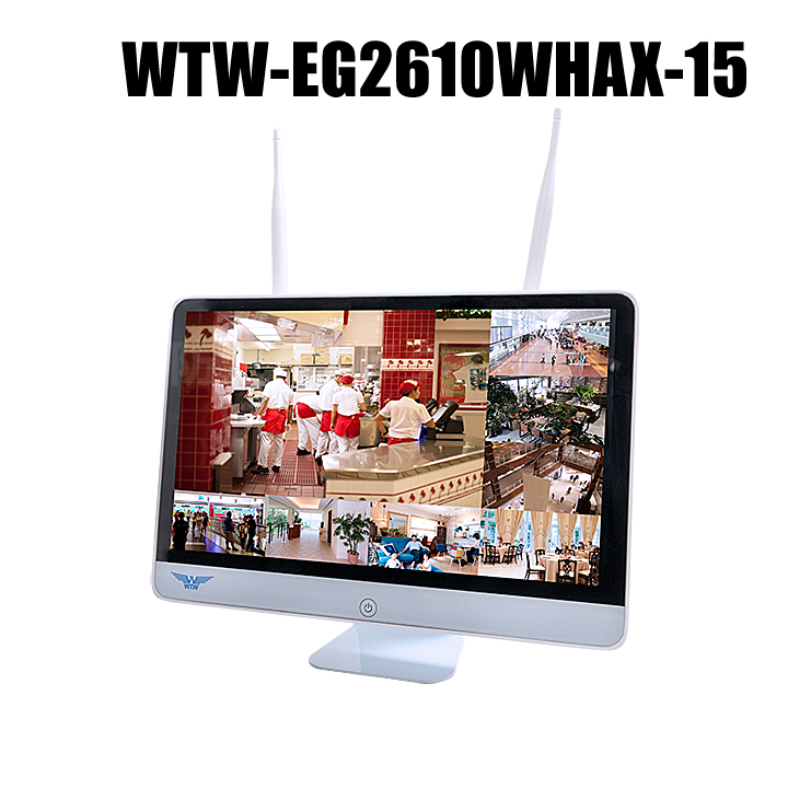 【WTW-EG2610WHAX-15】 IPカメラシリーズ用 大型16インチモニタ一体型ネットワークレコーダー 10chモデル（2～8TB選択）（代引不可・返品不可）
