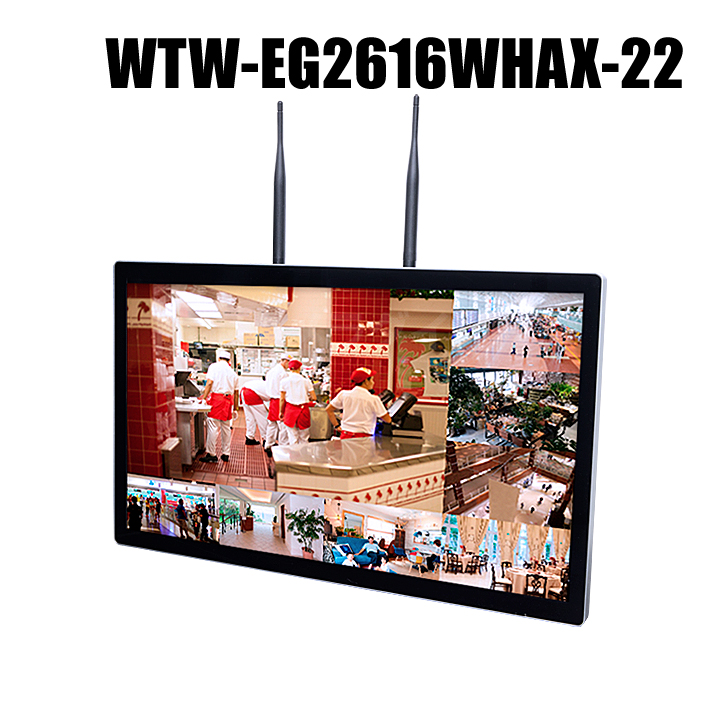 【WTW-EG2616WHAX-22】IPカメラシリーズ用 大型22インチモニタ一体型ネットワークレコーダー 16chモデル（2～8TB選択）（代引不可・返品不可）