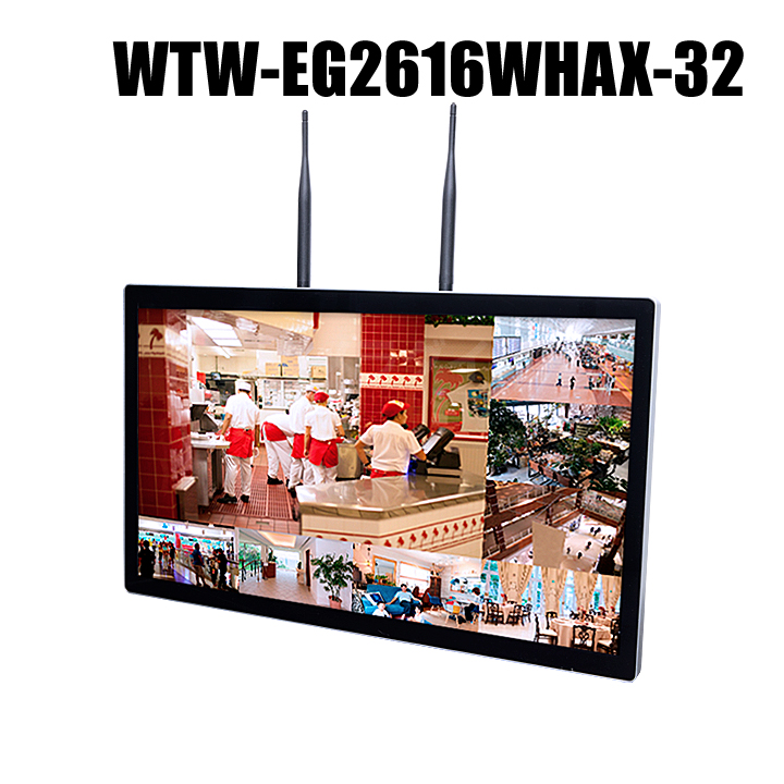 【WTW-EG2616WHAX-32】 IPカメラシリーズ用 大型32インチディスプレイ一体型ネットワークレコーダー 16chモデル（2～8TB選択）（代引不可・返品不可）