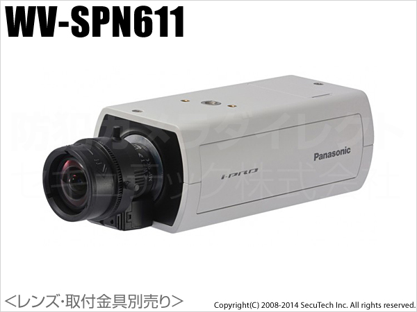 【WV-SPN611】Panasonic i-PRO SmartHD 屋内対応ネットワークカメラ（HD）〈レンズ・取付金具別売〉（代引不可・返品不可）