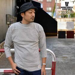 WAREHOUSE ウエアハウス "4063" 7分袖フットボールTee 無地 [L/STee]
