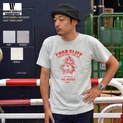 WAREHOUSE ウエアハウス 2ND-HAND "4064 FORD CLIFF" プリントS/STee セコハン [S/STee]