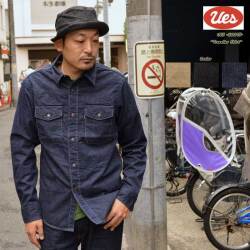 UES ウエス "500TS" デニム トラベリングシャツ トラベラーシャツ ［L/Sシャツ］