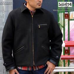 Cleaned] Sugar Cane 30oz. WOOL MELTON SPORTS JACKET size:38