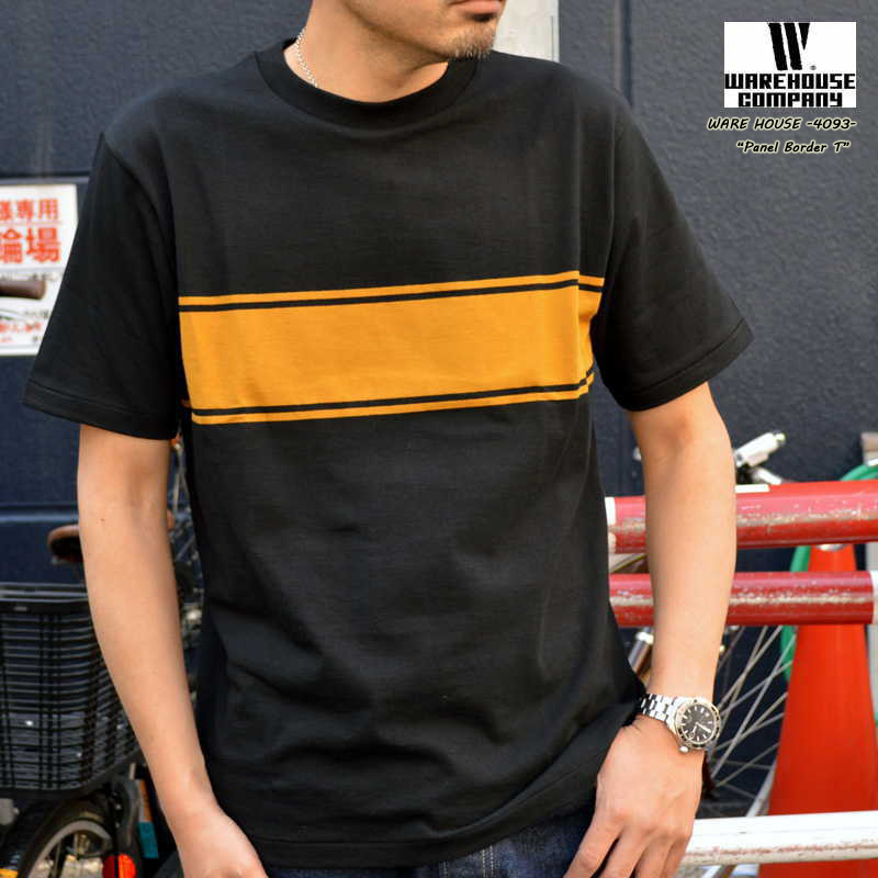 WAREHOUSE ウエアハウス "4093" S/S Panel Border T-shirt 半袖 パネルボーダ ーTee Tシャツ [S/STee]