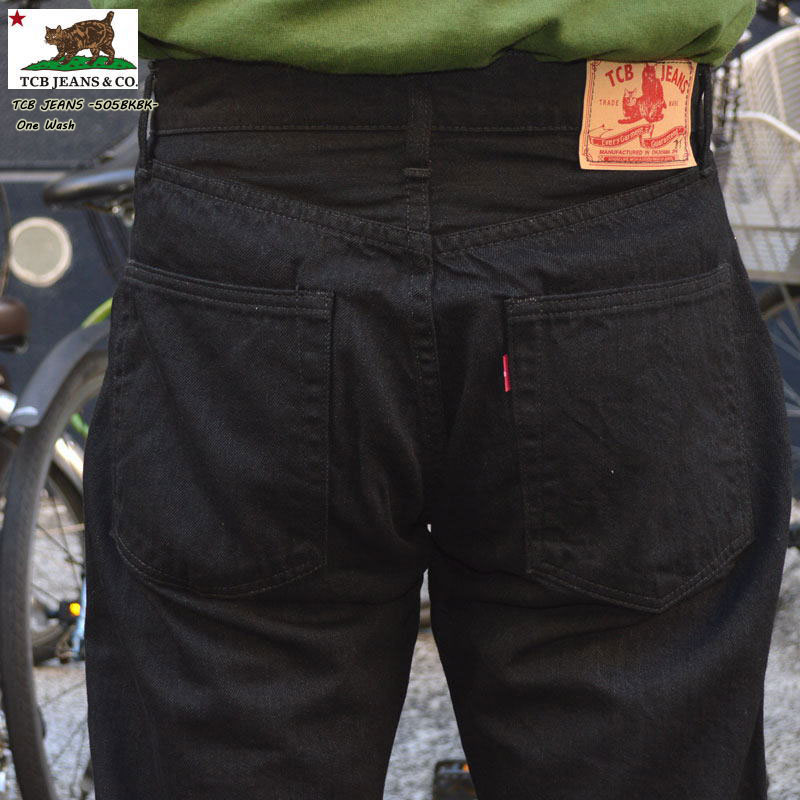 TCB jeans "505 BKBK" ブラック ジーンズ 505 タイプ [タイトストレート] [ラ イトオンス] [ヴィンテージ系色落ち]