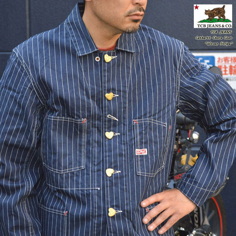 TCB jeans "Cathartt Chore Coat Woven Stripe" キャットハート チョアコート ウーヴェン ストライプ [アウター]