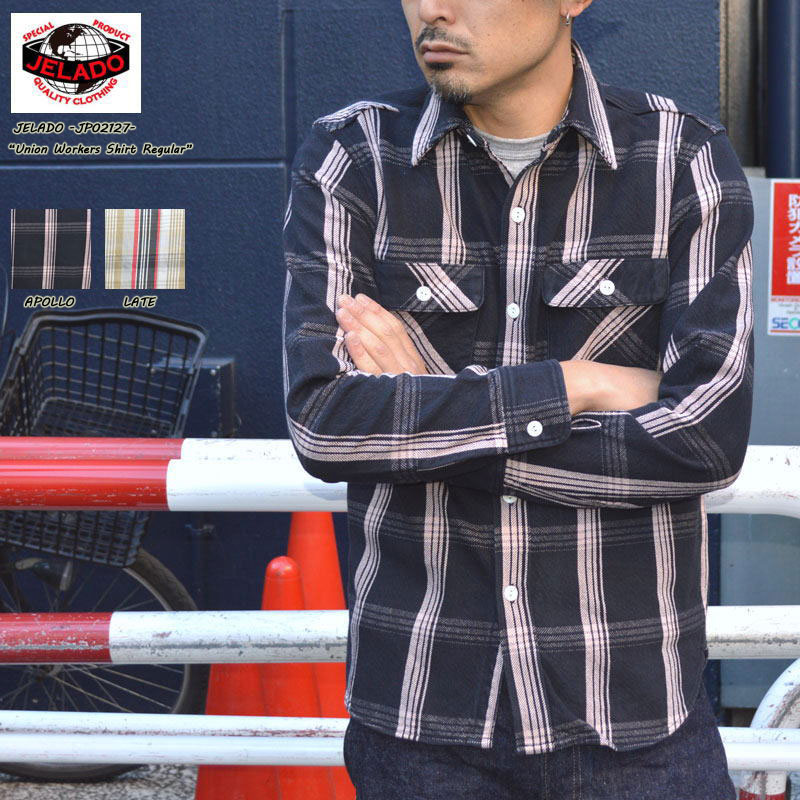 JELADO ジェラード "JP02127" Union Workers Shirt Regular ユニオン ワーカー ズ シャツ レギュラー フランネル ネルシャツ [L/Sシャツ]