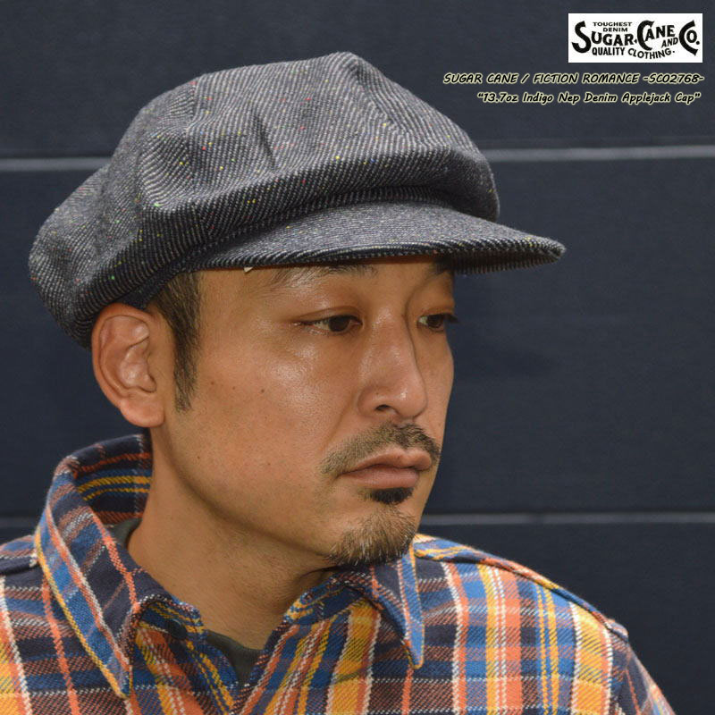 SUGAR CANE シュガーケーン "SC02768" FICTION ROMANCE 13.7oz. INDIGO NEP DE NIM APPLEJACK CAP キャスケット [小物][帽子]