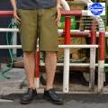 BUZZ RICKSON'S バズリクソンズ "BR51735" TROUSERS, MEN'S, COTTON SATEEN OLIVE GREEN QM SHADE 107, TYPE 1, CLASS SHORTS ミリタリー ベイカー ショーツ military [ショーツ]