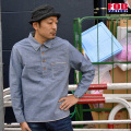 FOB FACTORY "F3487" シャンブレープルオーバーシャツ CHAMBRAY P/O SHIRT [L/ Sシャツ]