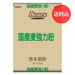 《北海道産・九州産小麦　パン用粉》　国産麦強力粉　２５ｋｇ　【送料込】　