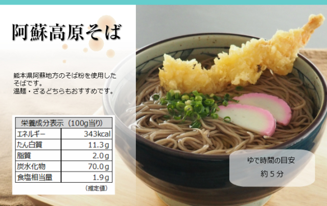阿蘇高原そば栄養成分