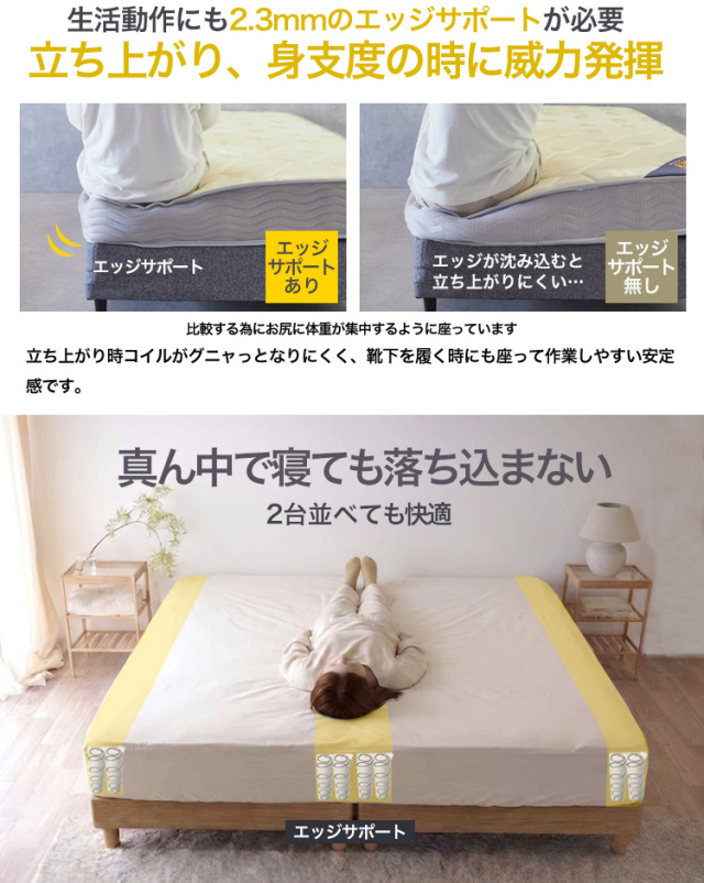 マットレス ダブル ポケットコイル ベッドマット EN101P4V 101P4 品質
