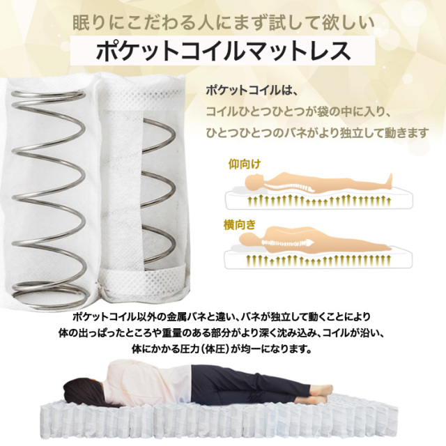 マットレス ダブル ポケットコイル ベッドマット EN101P4V 101P4 品質