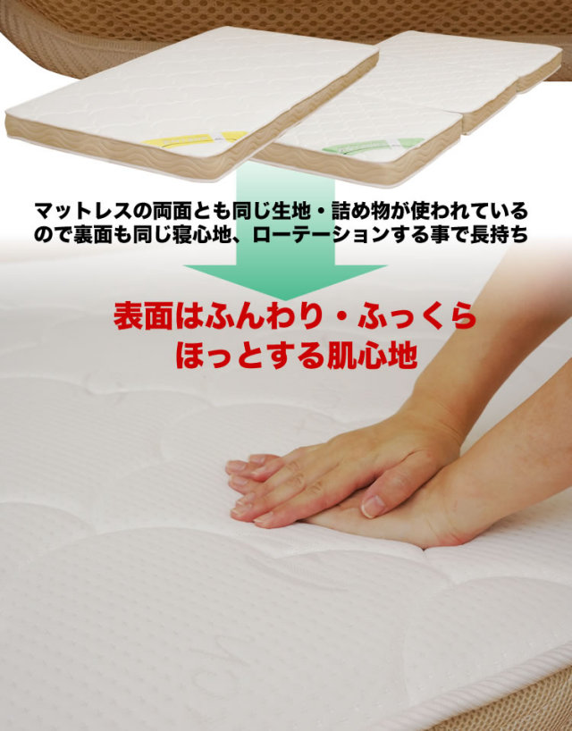 超高密度ポケットコイル シングル 薄型 通常 EN120P 三つ折り EN120P3
