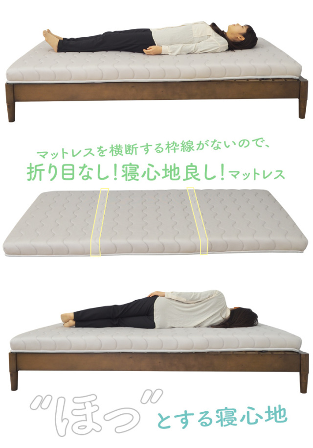折り目のない 薄型 3つ折り マットレス ポケットコイルマットレス