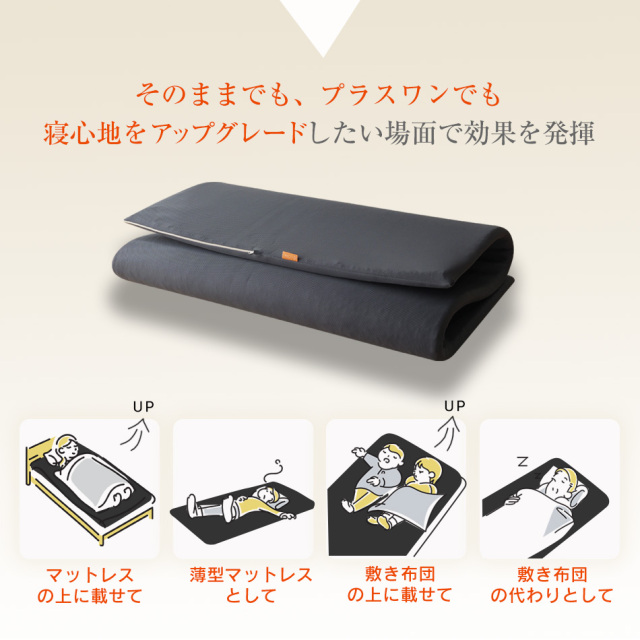 日本製 オーバーレイマットレス シングル 3ゾーン 立体網状構造