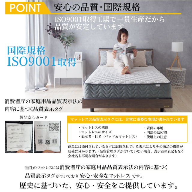 新品 送料込 保証付 ポケットコイル シングルサイズマットレス シングルベッドに RENEW】ポケットコイル 超高密度 硬さが選べる マットレス シングル 85