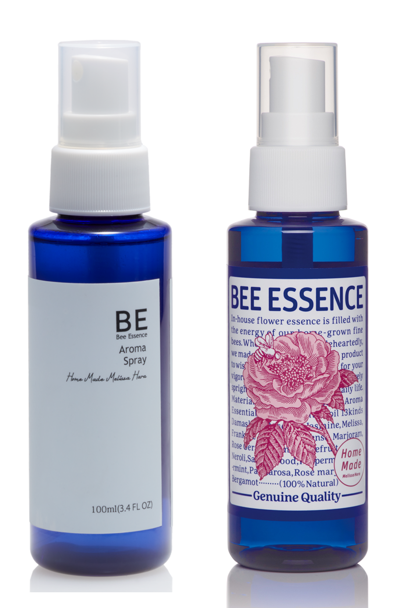 ＊送料無料＊ビーエッセンスアロマスプレー 100ml　ばらラベル1本 と白ラベル1本のセット