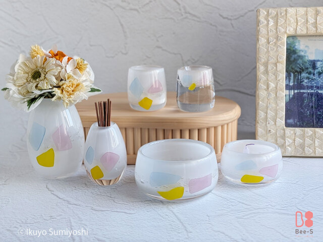 ガラス仏具　かわいい仏具　おしゃれな仏具　おしゃれなお仏壇　祭壇　流産　死産　胎児の仏具　仏具セット　香炉　手作り　オーダー