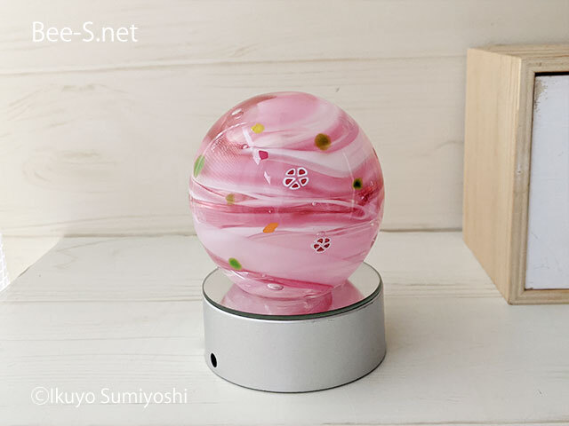 かわいい盆ランプ 盆提灯 ミニランプ ピンクとお花 送料無料