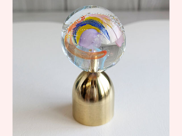 ガラスの火消し　かわいいろうそく消し