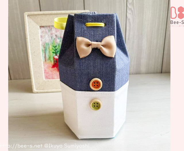 かわいい骨壺カバー　手作り　オーダー　赤ちゃん　子ども　男の子　骨覆い　骨箱