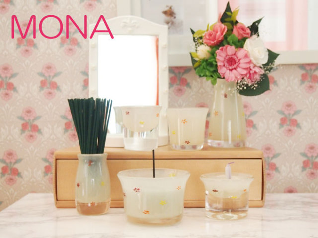 デザイン仏具 MONA（Beige&pFlower）3点セット～7点セット おしゃれ