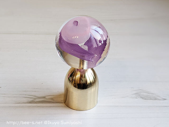 一点物　スタンド　ランプ　シノワズリ　被せガラス　磨りガラス　パープル　ピンク 一点物 スタンド ランプ シノワズリ 被せガラス 磨りガラス パープル