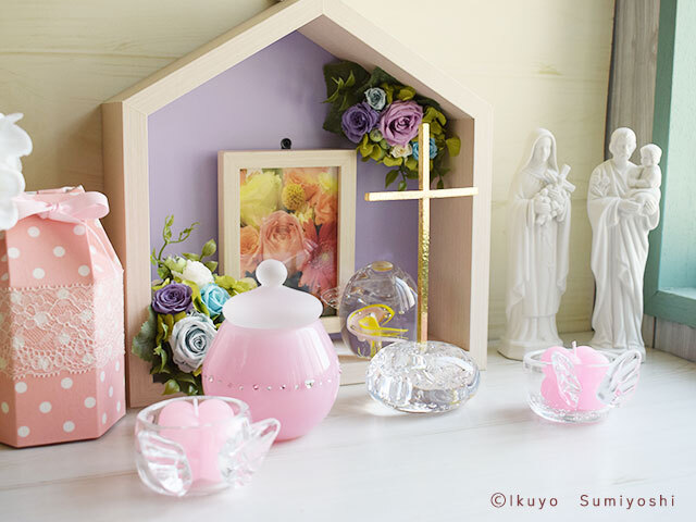 クリスタルガラス 十字架型オブジェ ガラスのオブジェ十字架 クロス 天使具 クリスタル聖具